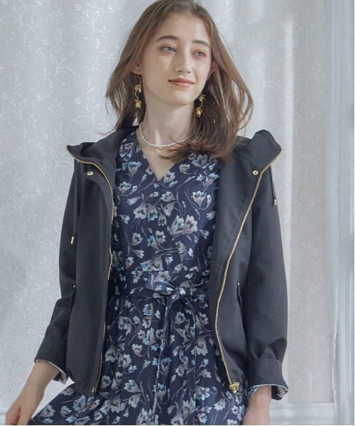 12Twelve Agenda（トゥエルブ　アジェンダ）の「グログランボンディングマウンテンパーカー（マウンテンパーカー・レディース・ブラック/ベージュ・M）」の2枚目の写真