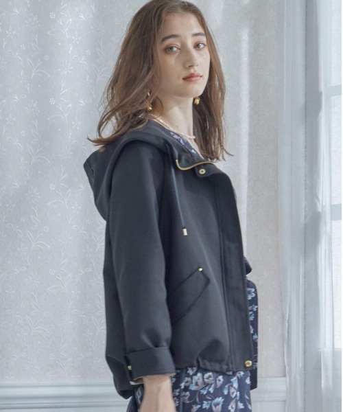 12Twelve Agenda（トゥエルブ　アジェンダ）の「グログランボンディングマウンテンパーカー（マウンテンパーカー・レディース・ブラック/ベージュ・M）」の13枚目の写真