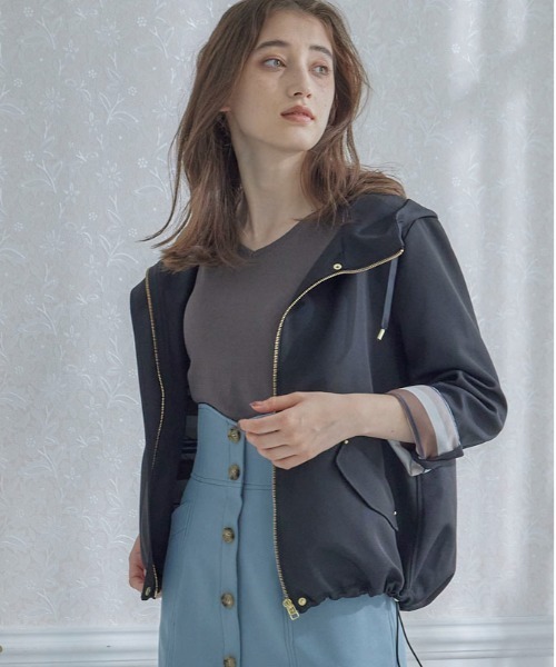 12Twelve Agenda（トゥエルブ　アジェンダ）の「グログランボンディングマウンテンパーカー（マウンテンパーカー・レディース・ブラック/ベージュ・M）」の7枚目の写真