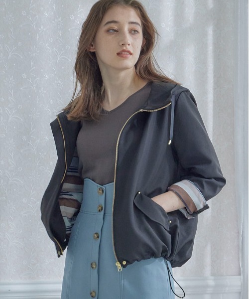 12Twelve Agenda（トゥエルブ　アジェンダ）の「グログランボンディングマウンテンパーカー（マウンテンパーカー・レディース・ブラック/ベージュ・M）」の22枚目の写真