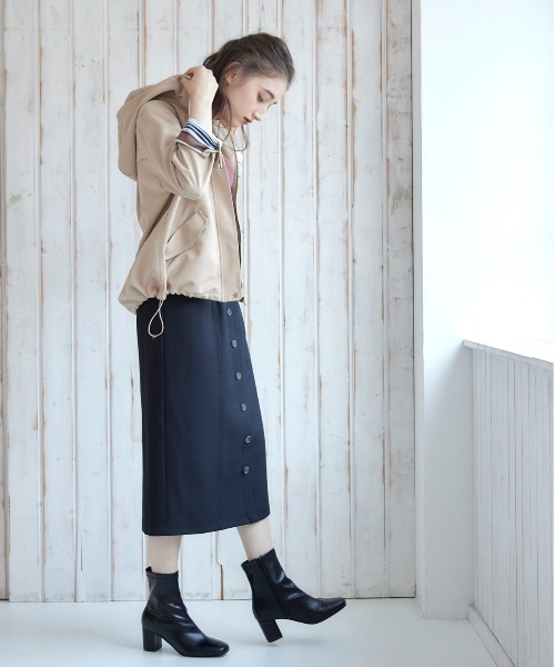 12Twelve Agenda（トゥエルブ　アジェンダ）の「グログランボンディングマウンテンパーカー（マウンテンパーカー・レディース・ブラック/ベージュ・M）」の21枚目の写真