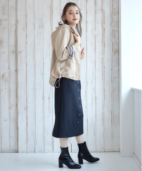 12Twelve Agenda（トゥエルブ　アジェンダ）の「グログランボンディングマウンテンパーカー（マウンテンパーカー・レディース・ブラック/ベージュ・M）」の14枚目の写真