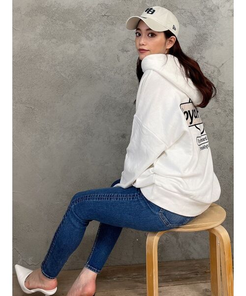 GYDA（ジェイダ）の「【WEB限定】RoyalPalmsスウェットBIGパーカー（パーカー・レディース・アイボリー/ブラック/ピンク・FREE）」の14枚目の写真