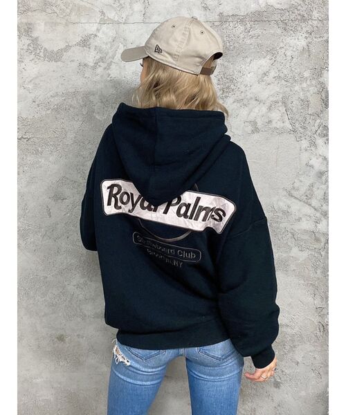 GYDA（ジェイダ）の「【WEB限定】RoyalPalmsスウェットBIGパーカー（パーカー・レディース・アイボリー/ブラック/ピンク・FREE）」の8枚目の写真