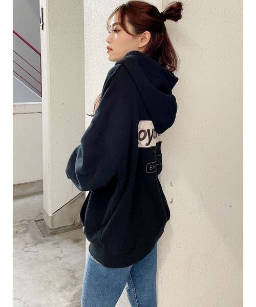 GYDA（ジェイダ）の「【WEB限定】RoyalPalmsスウェットBIGパーカー（パーカー・レディース・アイボリー/ブラック/ピンク・FREE）」の15枚目の写真