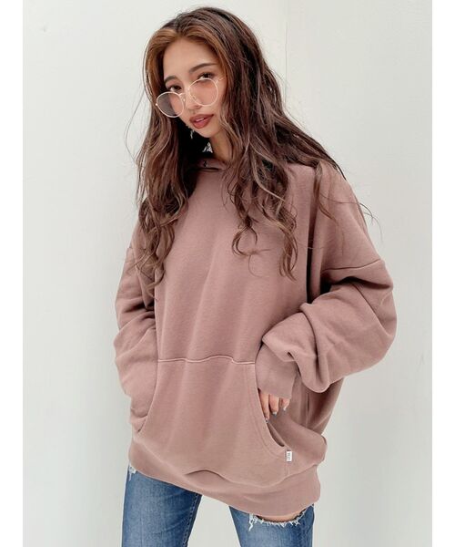 GYDA（ジェイダ）の「【WEB限定】RoyalPalmsスウェットBIGパーカー（パーカー・レディース・アイボリー/ブラック/ピンク・FREE）」の22枚目の写真