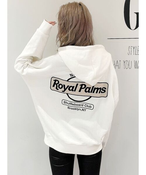 GYDA（ジェイダ）の「【WEB限定】RoyalPalmsスウェットBIGパーカー（パーカー・レディース・アイボリー/ブラック/ピンク・FREE）」の19枚目の写真