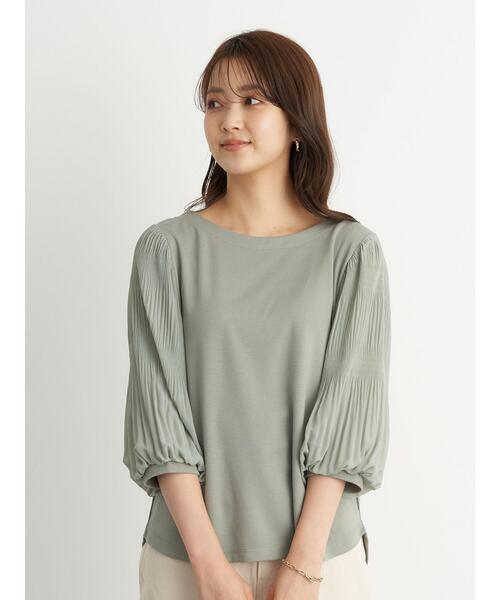 earth music&ecology(アースミュージックアンドエコロジー)の「マジョリカスリーブプルオーバー *(Tシャツ/カットソー・レディース・ブラック/ブラウン/オフホワイト/ミント/ラベンダー/ライトベージュ・FREE)」の19枚目の写真