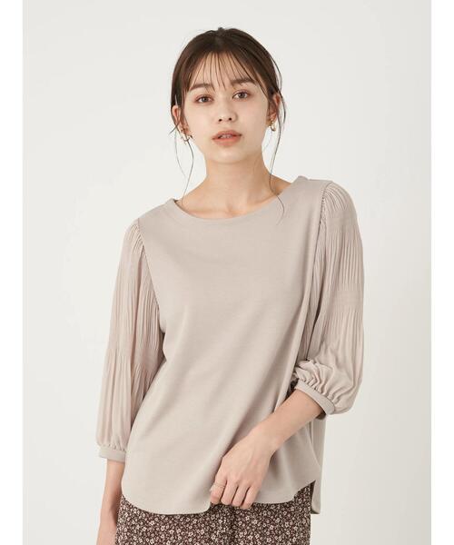 earth music&ecology(アースミュージックアンドエコロジー)の「マジョリカスリーブプルオーバー *(Tシャツ/カットソー・レディース・ブラック/ブラウン/オフホワイト/ミント/ラベンダー/ライトベージュ・FREE)」の9枚目の写真