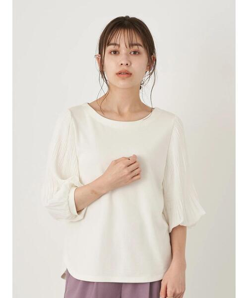 earth music&ecology(アースミュージックアンドエコロジー)の「マジョリカスリーブプルオーバー *(Tシャツ/カットソー・レディース・ブラック/ブラウン/オフホワイト/ミント/ラベンダー/ライトベージュ・FREE)」の13枚目の写真