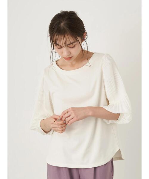 earth music&ecology(アースミュージックアンドエコロジー)の「マジョリカスリーブプルオーバー *(Tシャツ/カットソー・レディース・ブラック/ブラウン/オフホワイト/ミント/ラベンダー/ライトベージュ・FREE)」の21枚目の写真