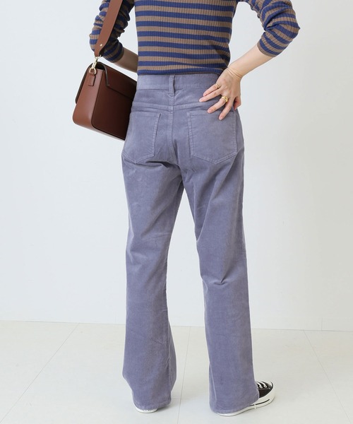 SLOBE IENA（スローブイエナ）の「ストレッチコールスリムフレアパンツ【洗濯機使用可能】◆（その他パンツ・レディース・グレー/サックスブルー/キャメル・38/36）」の6枚目の写真