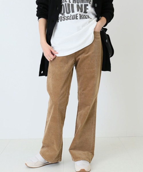 SLOBE IENA（スローブイエナ）の「ストレッチコールスリムフレアパンツ【洗濯機使用可能】◆（その他パンツ・レディース・グレー/サックスブルー/キャメル・38/36）」の19枚目の写真