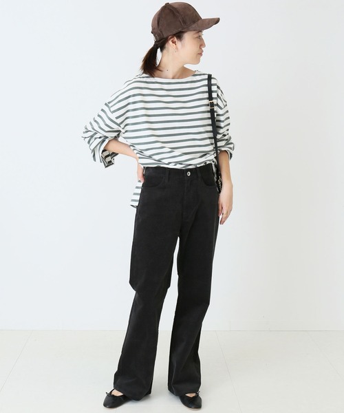 SLOBE IENA（スローブイエナ）の「ストレッチコールスリムフレアパンツ【洗濯機使用可能】◆（その他パンツ・レディース・グレー/サックスブルー/キャメル・38/36）」の10枚目の写真