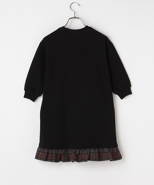 b・ROOM(ビールーム)の「裾チェック使いスウェットワンピース(ワンピース・キッズ・エンジ/ブラウン/グリーン/ブラック・90cm/100cm/120cm/110cm/130cm)」の10枚目の写真