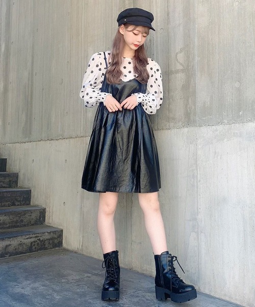 Voyage titty&Co.PETIT(ボヤージュティティアンドコープチ)の「【Voyage titty&Co. PETIT】ティアードミニキャミワンピース(ワンピース・レディース・ブラック/ベージュ・FREE)」の7枚目の写真