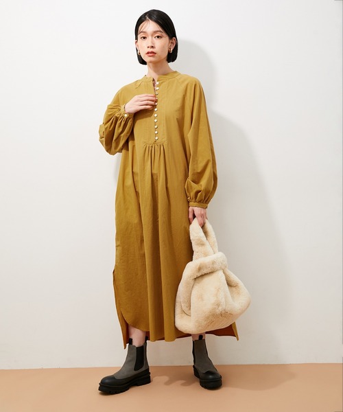 アウトレット店舗 Web限定 ボリュームスリーブボタンワンピース ワンピース Adam Adam Et Et Rope アダムエロペ のファッション
