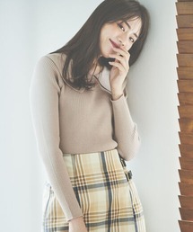 Te chichi | 【貴島明日香コラボ】フラットカラーリブニット(ニット/セーター)