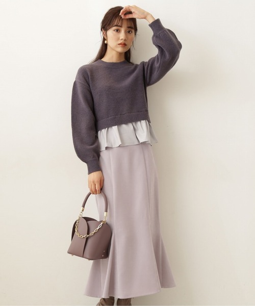 PROPORTION BODY DRESSING(プロポーションボディドレッシング)の「ハイウエストマーメイドスカート / 1211220104(スカート・レディース・グリーン/ピンク/グレー・SMALL/MEDIUM)」の4枚目の写真