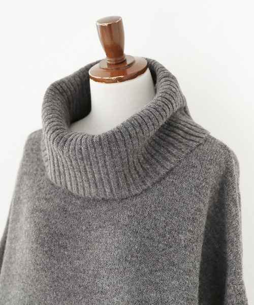 n'OrLABEL（ノアールレーベル）の「『ボリュームタートルニットワンピース』（ワンピース・レディース・チャコールグレー/ベージュ/ネイビー/テラコッタ/グリーン/マスタード/モカ/ブラック・FREE）」の13枚目の写真