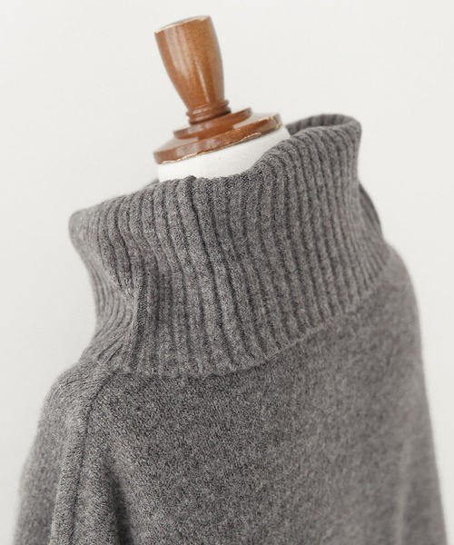 n'OrLABEL（ノアールレーベル）の「『ボリュームタートルニットワンピース』（ワンピース・レディース・チャコールグレー/ベージュ/ネイビー/テラコッタ/グリーン/マスタード/モカ/ブラック・FREE）」の14枚目の写真