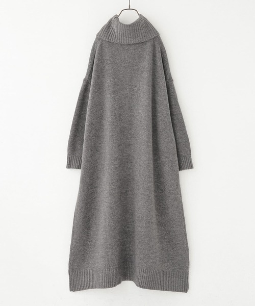 n'OrLABEL（ノアールレーベル）の「『ボリュームタートルニットワンピース』（ワンピース・レディース・チャコールグレー/ベージュ/ネイビー/テラコッタ/グリーン/マスタード/モカ/ブラック・FREE）」の15枚目の写真