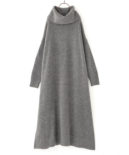 n'OrLABEL（ノアールレーベル）の「『ボリュームタートルニットワンピース』（ワンピース・レディース・チャコールグレー/ベージュ/ネイビー/テラコッタ/グリーン/マスタード/モカ/ブラック・FREE）」の19枚目の写真