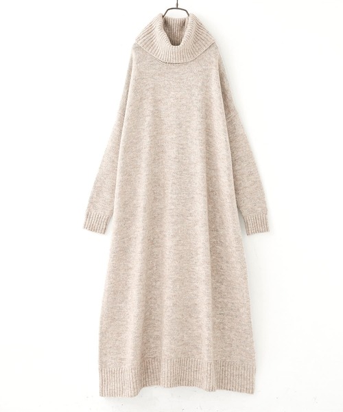 n'OrLABEL（ノアールレーベル）の「『ボリュームタートルニットワンピース』（ワンピース・レディース・チャコールグレー/ベージュ/ネイビー/テラコッタ/グリーン/マスタード/モカ/ブラック・FREE）」の18枚目の写真