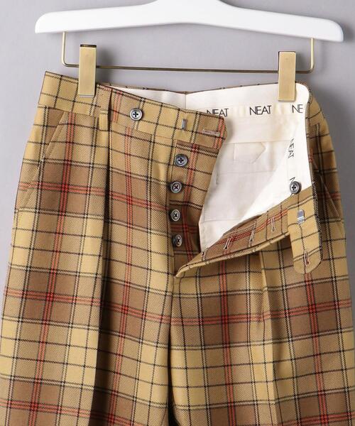 NEAT（ニート）の「別注＜NEAT（ニート）＞チェック ワンタック パンツ ■■■（その他パンツ・レディース・ベージュ/ダークブラウン・XXS/XS）」の4枚目の写真