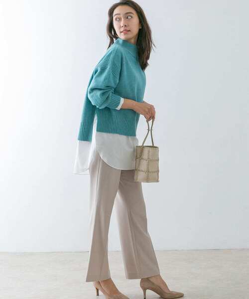 URBAN RESEARCH ROSSO（アーバンリサーチロッソ）の「ショートデザインホールニット（ニット/セーター・レディース・モカ/ベージュ系その他/ブルー系その他・FREE）」の4枚目の写真