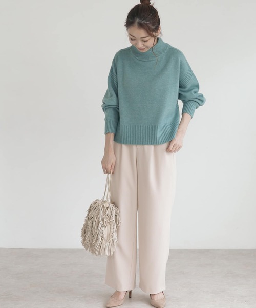 URBAN RESEARCH ROSSO（アーバンリサーチロッソ）の「ショートデザインホールニット（ニット/セーター・レディース・モカ/ベージュ系その他/ブルー系その他・FREE）」の19枚目の写真