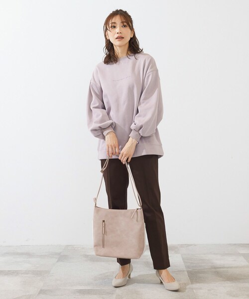 SHOO・LA・RUE(シューラルー)の「◆【ポーチ付】Wフェイスフェイクファーショルダー(ショルダーバッグ・レディース・チャコールグレー/カーキ/ダークブラウン/ナチュラル/オレンジ/ピンク系/ライトグリーン系・00)」の12枚目の写真
