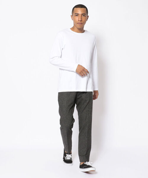 entre amis グレー スラックス 32/46 ENTRE AMIS（アントレ アミ） ジップフライパンツ 大きいサイズあり