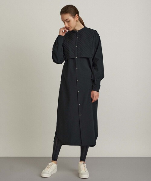 CITY TOKYO（シティトウキョウ）の「キルティングワンピース（ワンピース・レディース・ブラック/オフホワイト・FREE）」の2枚目の写真