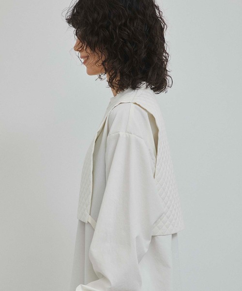 CITY TOKYO（シティトウキョウ）の「キルティングワンピース（ワンピース・レディース・ブラック/オフホワイト・FREE）」の8枚目の写真