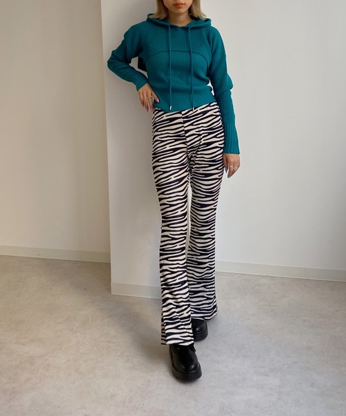 Avvenente(アベネンテ)の「【Avvenente】フーディニットセット(ニット/セーター・レディース・ブラック/ターコイズブルー/テラコッタ・FREE)」の10枚目の写真