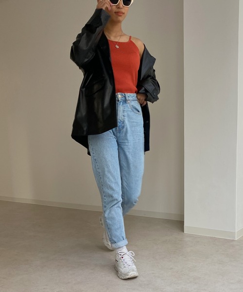 Avvenente(アベネンテ)の「【Avvenente】フーディニットセット(ニット/セーター・レディース・ブラック/ターコイズブルー/テラコッタ・FREE)」の5枚目の写真