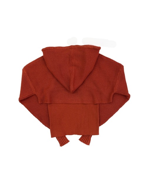 Avvenente(アベネンテ)の「【Avvenente】フーディニットセット(ニット/セーター・レディース・ブラック/ターコイズブルー/テラコッタ・FREE)」の9枚目の写真