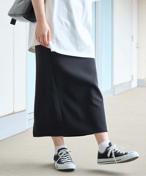 WEGO（ウィゴー）の「WEGO/ハイウエストカラーナロースカート（スカート・レディース・ブラック/ブルー系その他/ケリーグリーン・FREE）」の2枚目の写真