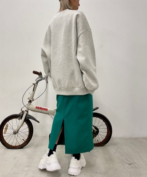 WEGO（ウィゴー）の「WEGO/ハイウエストカラーナロースカート（スカート・レディース・ブラック/ブルー系その他/ケリーグリーン・FREE）」の11枚目の写真