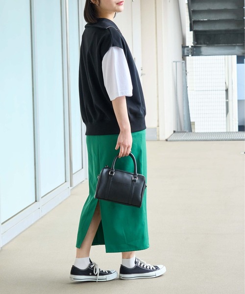 WEGO（ウィゴー）の「WEGO/ハイウエストカラーナロースカート（スカート・レディース・ブラック/ブルー系その他/ケリーグリーン・FREE）」の16枚目の写真