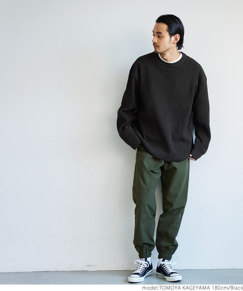 coca（coca）（コカ）の「メンズ スウェットライクニット（ニット/セーター・メンズ・アイボリー/ブラック・ONE SIZE）」の12枚目の写真