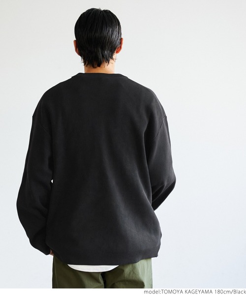 coca（coca）（コカ）の「メンズ スウェットライクニット（ニット/セーター・メンズ・アイボリー/ブラック・ONE SIZE）」の13枚目の写真