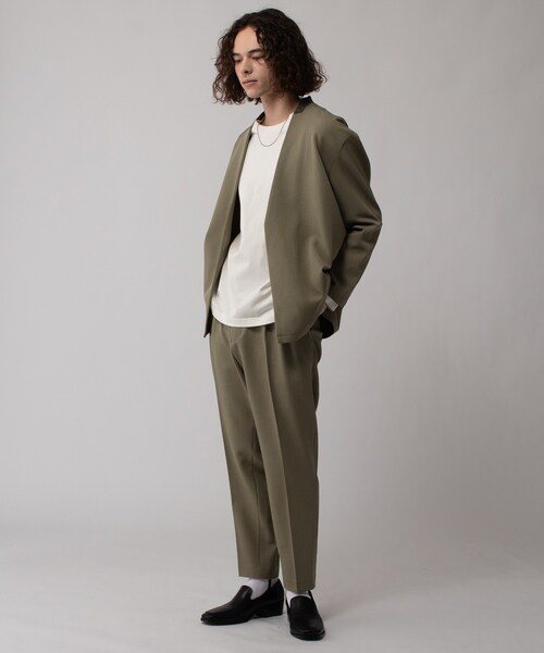 tk.TAKEO KIKUCHI(ティーケータケオキクチ)の「◆360度ストレッチワイドテーパードパンツ(その他パンツ・メンズ・ダークグリーン/ナチュラル/ブラウン系その他/ブラック/グレー/ボルドー・01/02/03/04)」の16枚目の写真