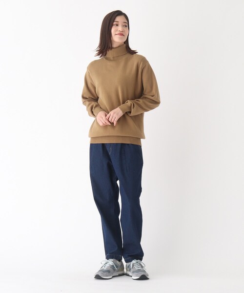 BASECONTROL(ベースコントロール)の「◆レーヨンブレンド ミラノリブ タートルネックニット(ニット/セーター・レディース・アイボリー/ダークグレー/キャメル・99)」の15枚目の写真