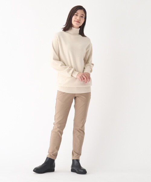 BASECONTROL(ベースコントロール)の「◆レーヨンブレンド ミラノリブ タートルネックニット(ニット/セーター・レディース・アイボリー/ダークグレー/キャメル・99)」の5枚目の写真