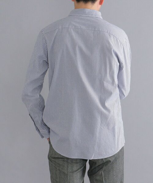 SHIPS(シップス)の「SHIPS:ブラシュド ピンオックス ストライプ セミワイド シャツ(シャツ/ブラウス・メンズ・ブラック/ネイビー/レッド・SMALL/MEDIUM/LARGE/X-LARGE)」の6枚目の写真