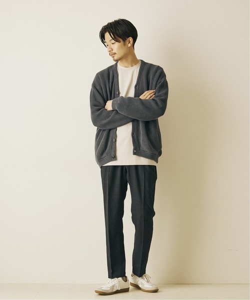 417 EDIFICE（フォーワンセブンエディフィス）の「《追加》コットンカシミヤ アゼ カーディガン（カーディガン/ボレロ・メンズ・チャコールグレー/ブラック/グレー/グリーン/チョコ・SMALL/MEDIUM/LARGE）」の7枚目の写真