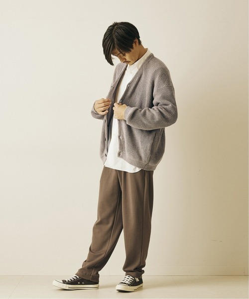 417 EDIFICE（フォーワンセブンエディフィス）の「《追加》コットンカシミヤ アゼ カーディガン（カーディガン/ボレロ・メンズ・チャコールグレー/ブラック/グレー/グリーン/チョコ・SMALL/MEDIUM/LARGE）」の8枚目の写真