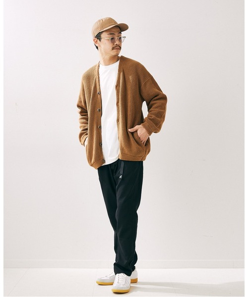 417 EDIFICE（フォーワンセブンエディフィス）の「《追加》コットンカシミヤ アゼ カーディガン（カーディガン/ボレロ・メンズ・チャコールグレー/ブラック/グレー/グリーン/チョコ・SMALL/MEDIUM/LARGE）」の9枚目の写真